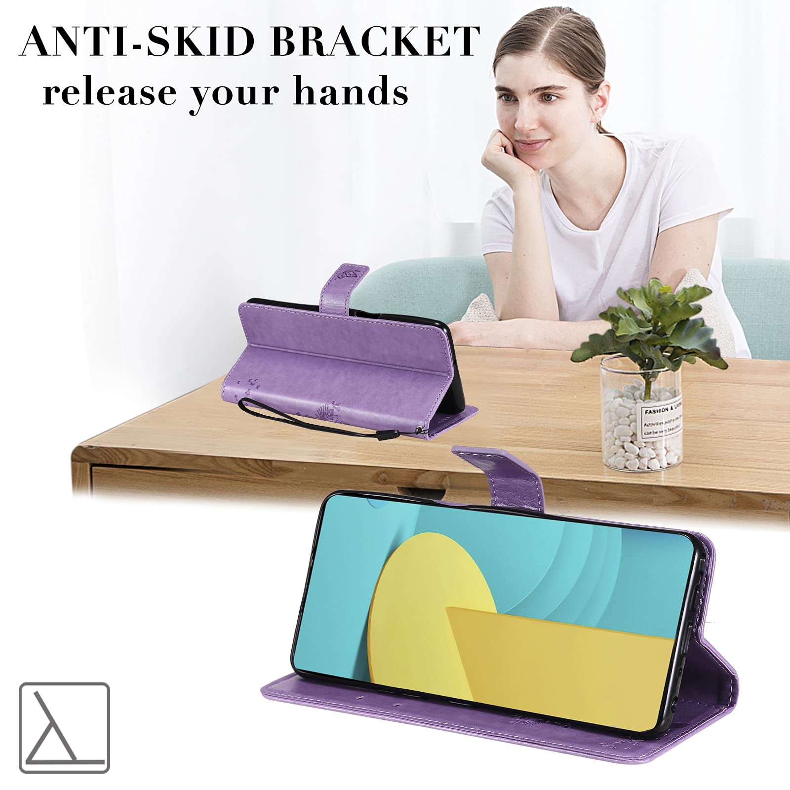 IPhone 12 Pro Max Case Tree & Cat Cute Funny Shockproof Folio Flip PU Leather Wallet Case With Stand Card Holder Silicone Bumper Phone Case For IPhone