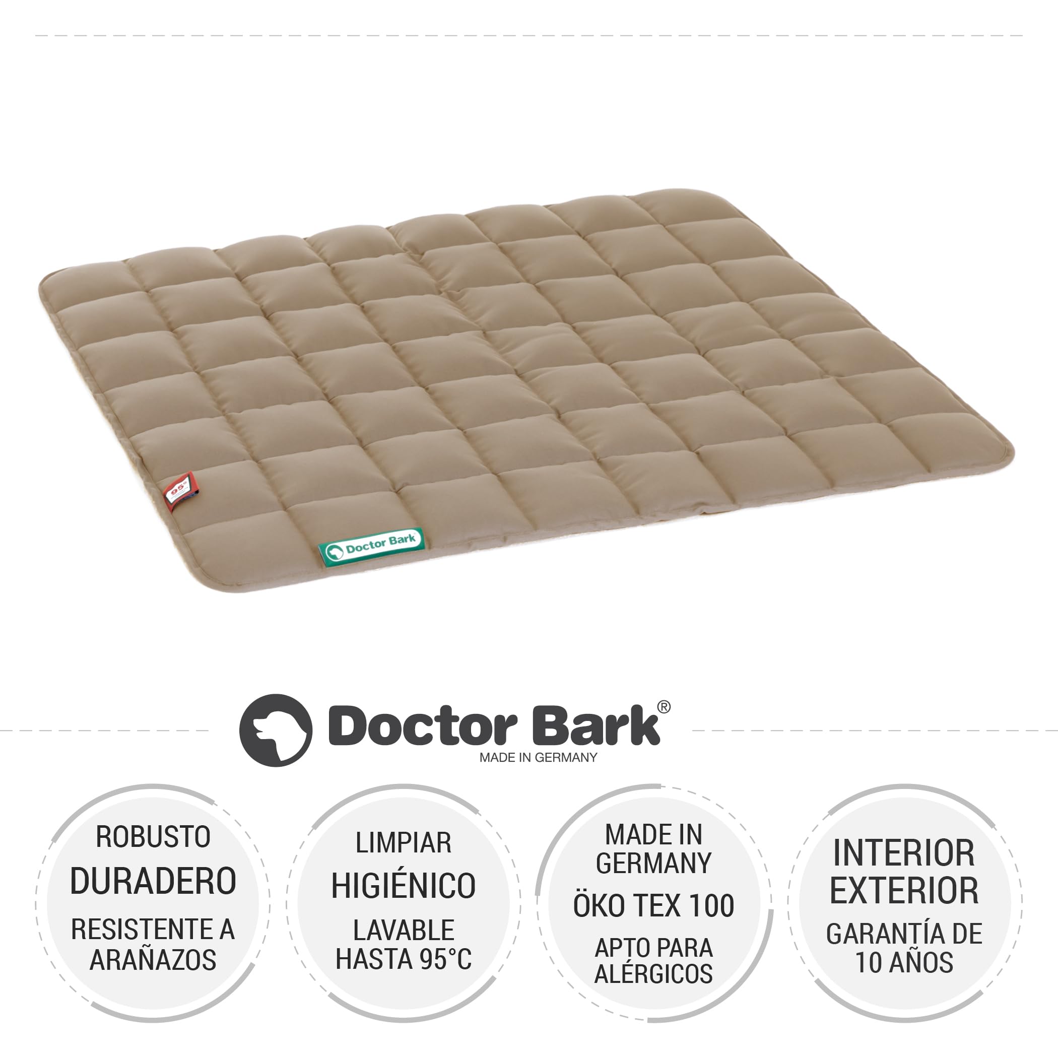 Doctor Bark Manta para Perros, Suave, Perros medianos, Resistente, para Interior y Exterior, Lavable hasta 95 °C (Talla M, marrón Dorado)