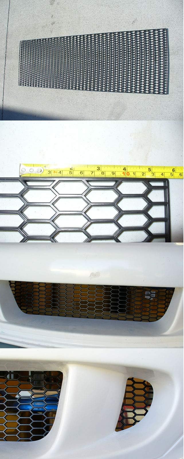 Universal BIG ABS Plastic Racing Honeycomb Hex Mesh Grill Hood Bumper BLACK 1pc