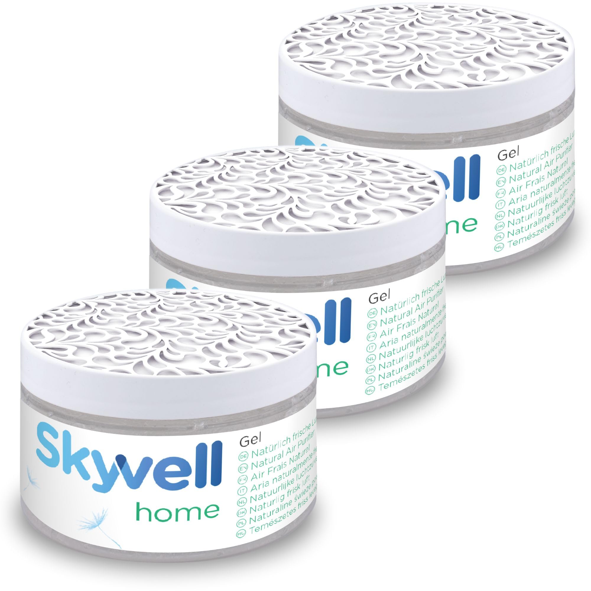 Geruchsneutralisierer Gel 3x250g Geruchsentferner Wohnung | Eliminiert Gerüche molekular statt sie zu überdecken. 3 Dosen für bis zu 90 Tage, kein eigener Duft.