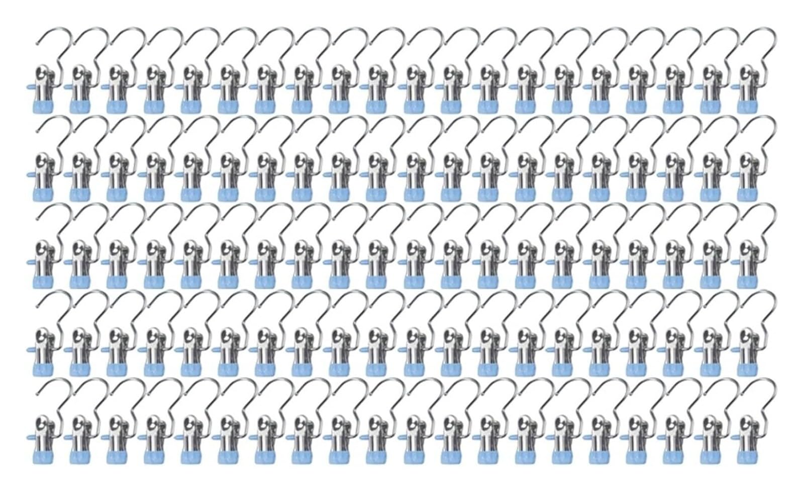 Wieszak na ubrania ze stali nierdzewnej Klipsy do skarpet ze stali nierdzewnej, wielokolorowe, opakowanie 30 50 100 szt(Blue,100PCS)