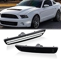 Vista 1 de Luces LED de marcador lateral parachoques delantero guardabarros blanco lámparas de estacionamiento para 2010-2014 Ford Mustang 2 piezas, lente