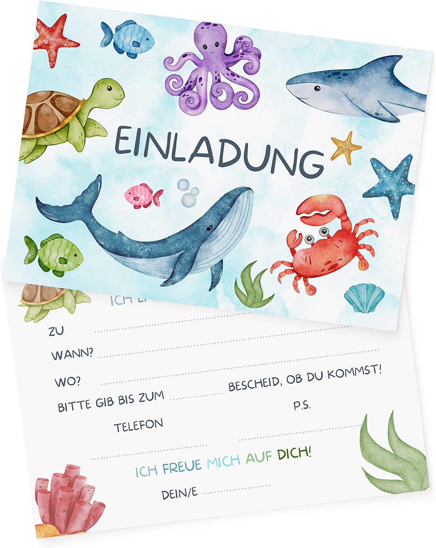 6 INDOOR SPIELPLATZ Einladungskarten - Motivgestanzt Für Kindergeburtstag & Übernachtungsparty