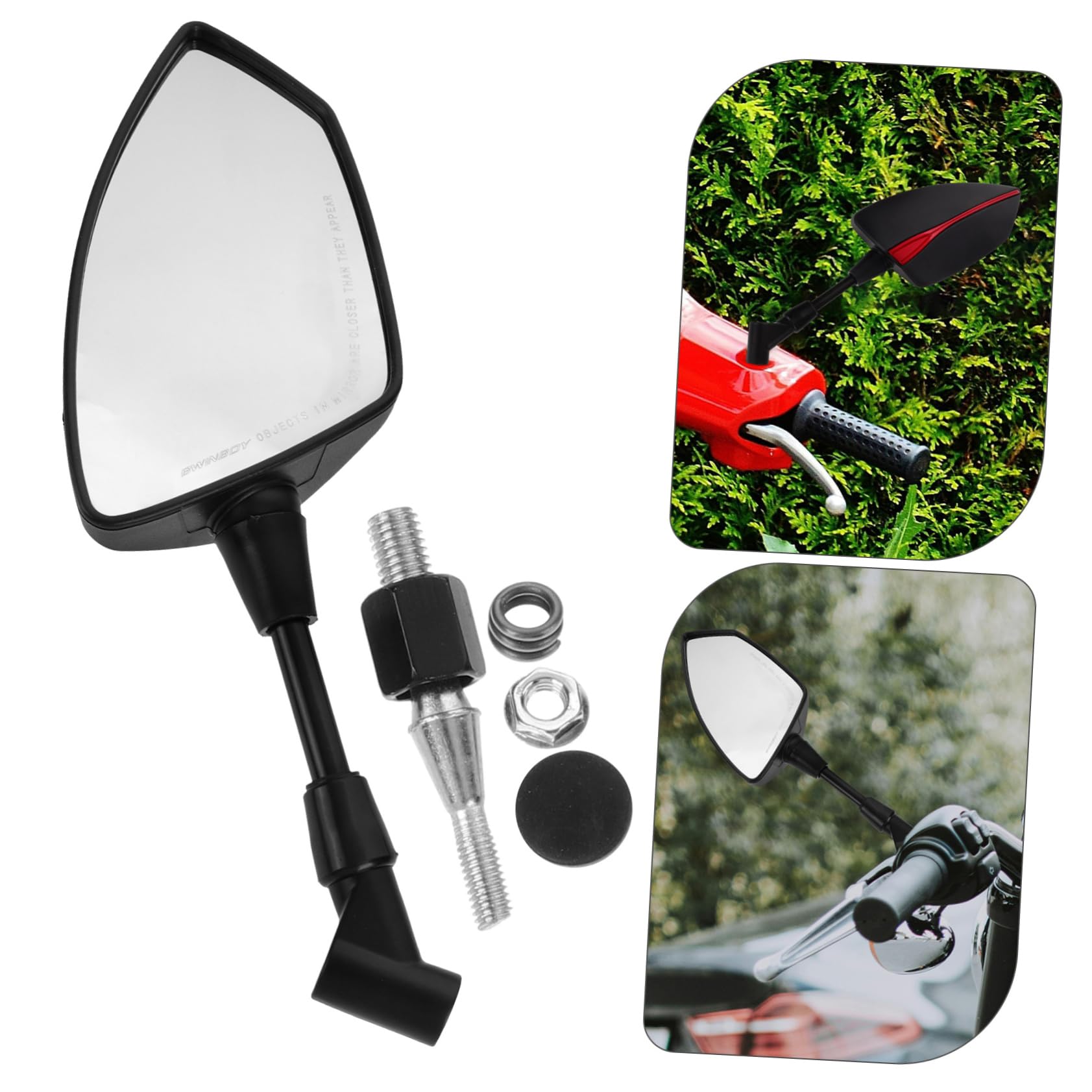 Specchietto Retrovisore Moto Coppia in Lega di Alluminio per Manubrio | Vetro ad Alta Definizione, per Bici Elettrica e Motocicletta, Montaggio Semplice, Visibilità Chiara
