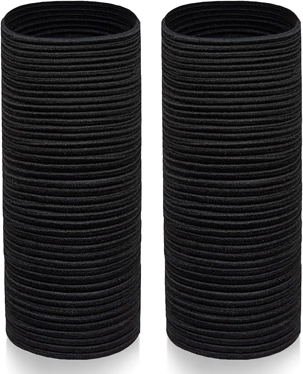 100 Black Hair Bobbles for Thick Hair Black Hair Bands - No Snag Black Bobbles 4mm Black Hair Ties Strong Hair Bobbles for Women Metal Free Black Hairbands Ponytail Holders - Bulk Black Hair Elastics