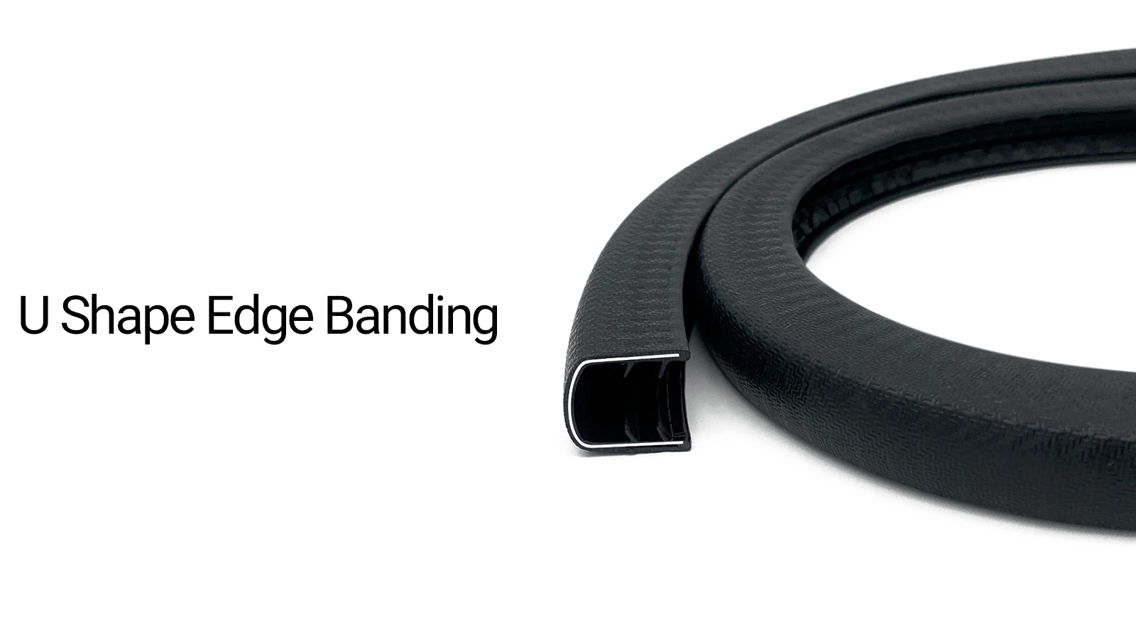 Image of U-Shape Edge Banding - Fits 1 /2 inch Edge, Rubber Trim for Sharp /Rough Surfaces, Veneer, Sheet Metal, Tables, Cars, Trucks, Boats & More - 20FT