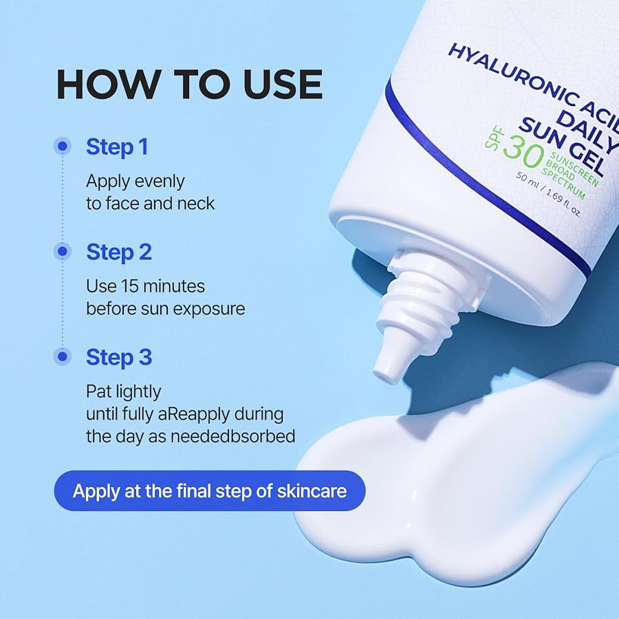 ISNTREE Hyaluronic Acid Daily Sun Gel 50ml, 1.69 fl oz, SPF 30, Korean Skincare, Moisturizing, No White Cast, Lightweight, Mild Formula, Daily SPF, Korean Sunscreen - image 7