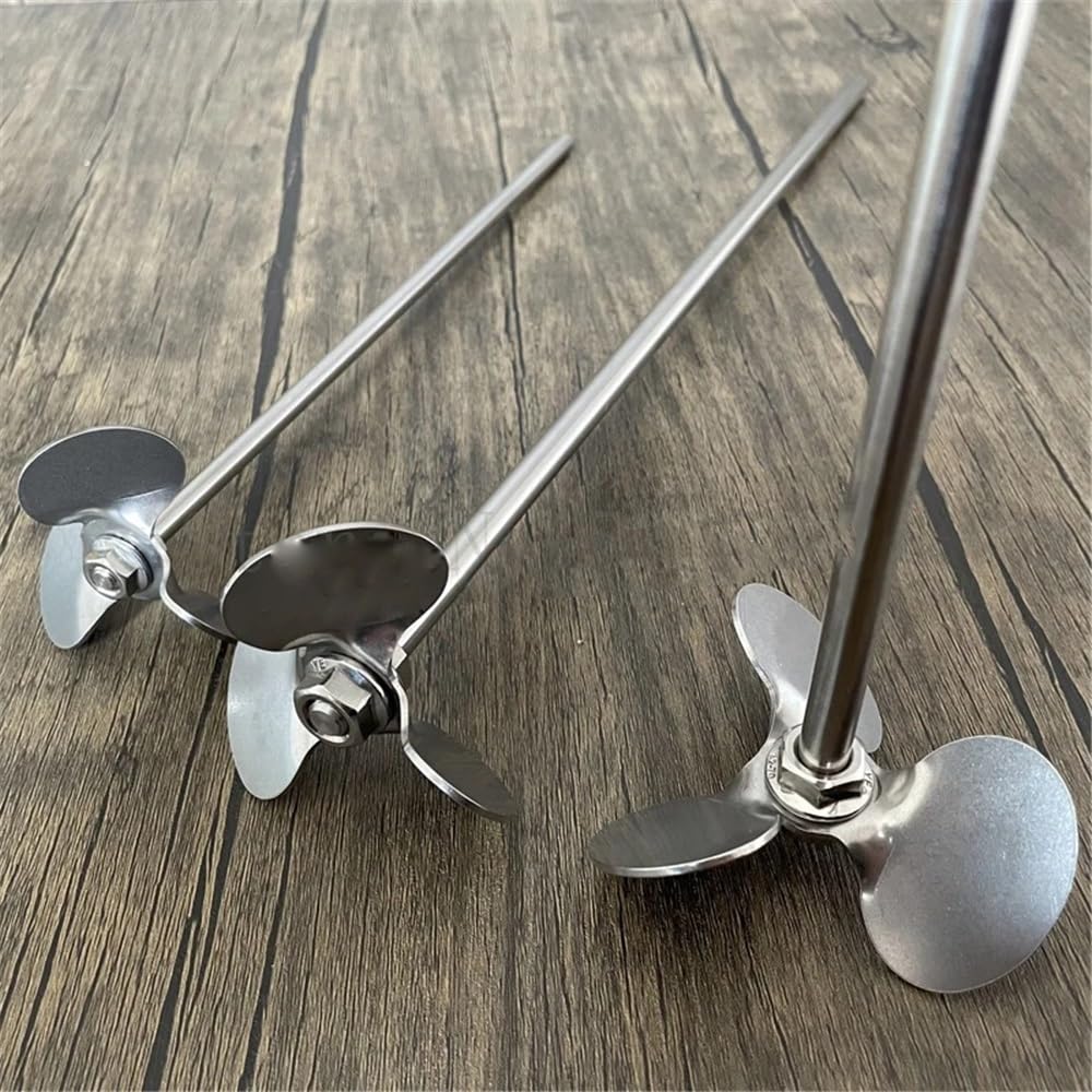 Vetreria da laboratorio 1 set di eliche da laboratorio in acciaio inossidabile a tre/quattro pale con asta di agitazione e paletta(Three blade 40mm)
