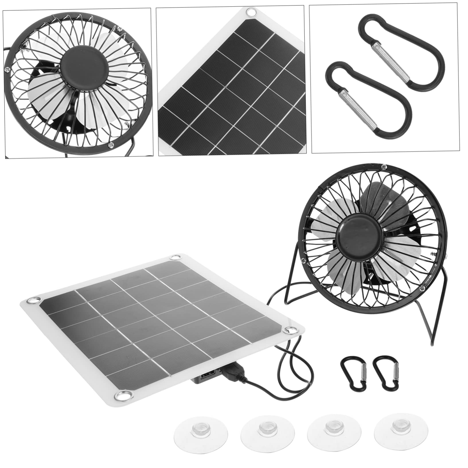 BESPORTBLE 3 Sätze Solarlüfter solar solarventilatoren solar powered fan Solar-Gewächshausventilator entlüften Kühlgebläse mit Solarenergie sommer kühler Einkristallines Silizium