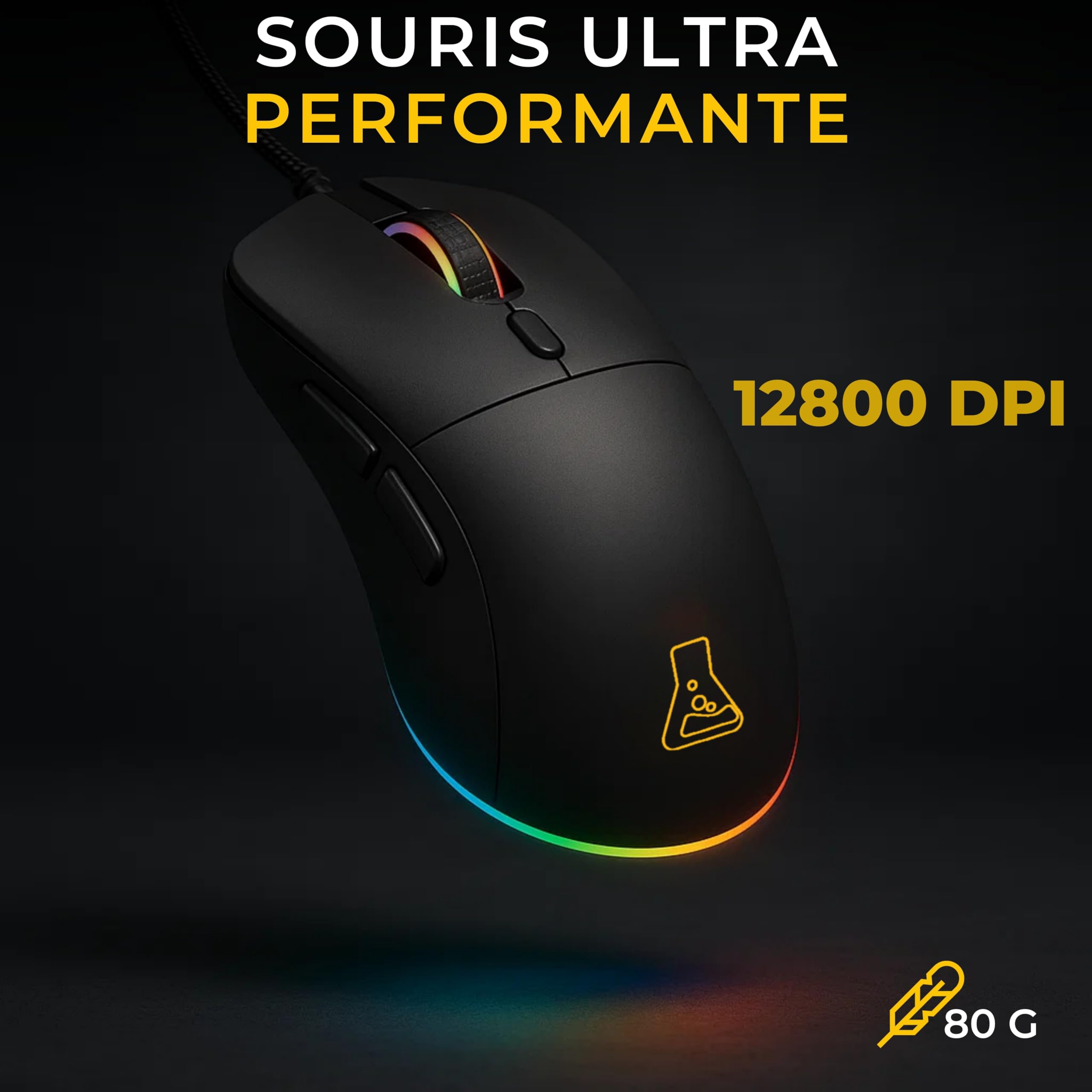 The G-Lab - Combo Titanium - Pack Clavier Gamer & Souris Gaming - Clavier Mecanique 65% Switch Rouge, Souris Gamer 12800 DPI – RGB Custom, Anti-Ghosting Total, Macro Programmable - PC, PS5/4, Xbox