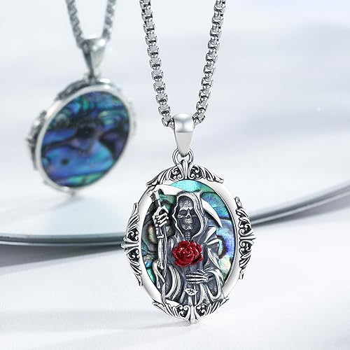 Vista 664 de Collar con colgante de plata de ley 925 con medalla de San Patrón, joyería religiosa para hombres y mujeres, con cadena de acero inoxidable 316L