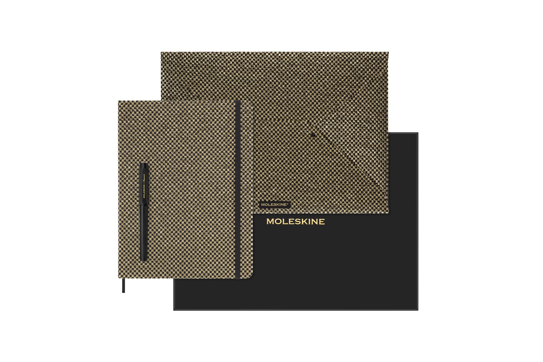 Moleskine Limited Edition Notizbuch Holiday Shine, extra groß, liniert, Gold, Hardcover (7,5 x 10)