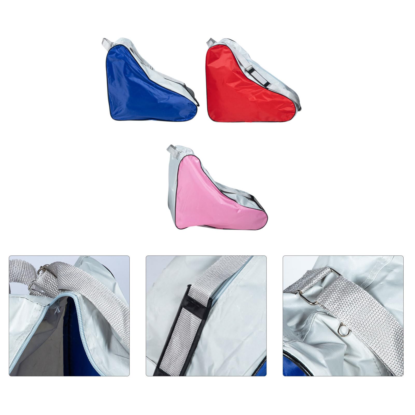 ibasenice Borsa per Pattini da Ghiaccio 3 Pezzi in Poliestere | Pattini a Rotelle e Ghiaccio, Uso Esterno, Design Semplice e Look alla Moda