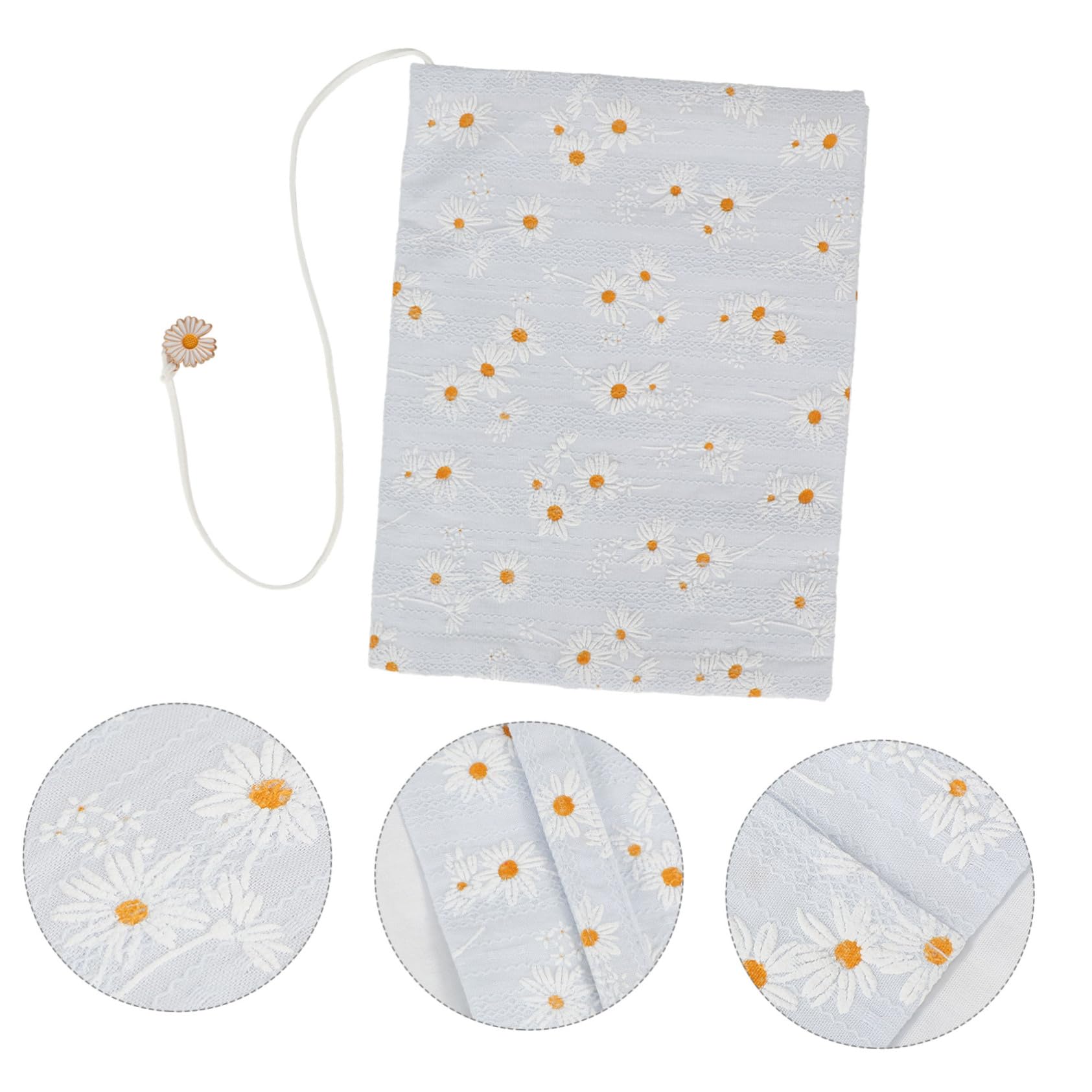 Lurrose Lot De 4 Housses De Pliables En Tissu À Couverture Rigide Pour Livres Résistantes Aux Déchirures Décoratives