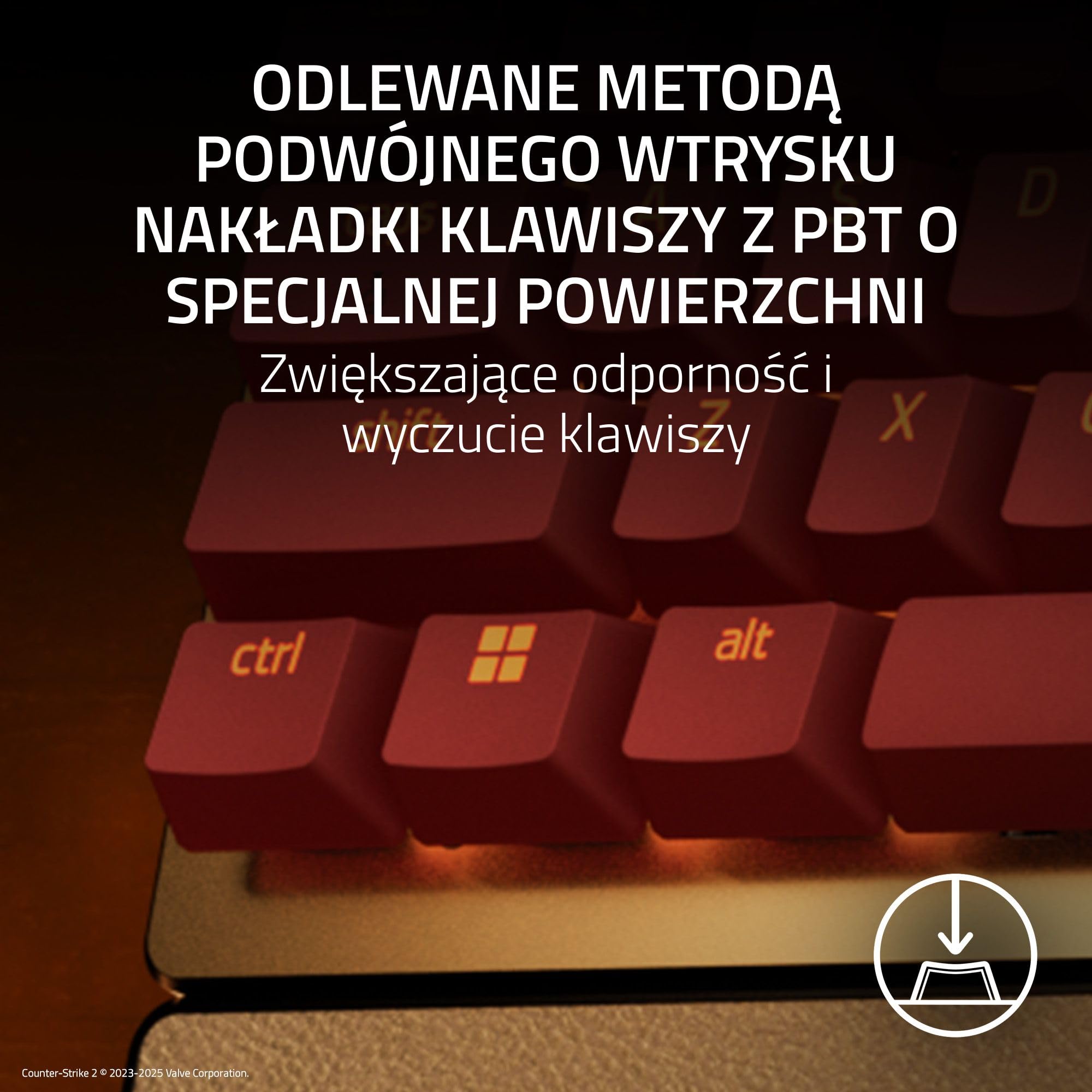 Razer Huntsman V3 Pro Tenkeyless Counter-Strike 2 Dragon Lore - Analogue optical TKL e-sports PC keyboard without numeric keypad - Snap Tap - Rapid Trigger - QWERTY US layout | Dragon Lore