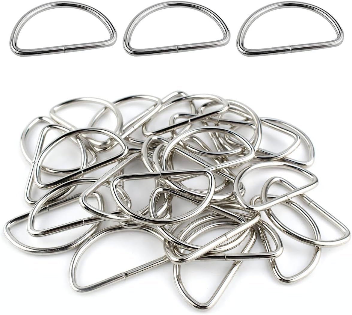 Amazon.com: Gwybkq D Rings for Sewing, Metal D Ring - Set of 90 : Arts ...