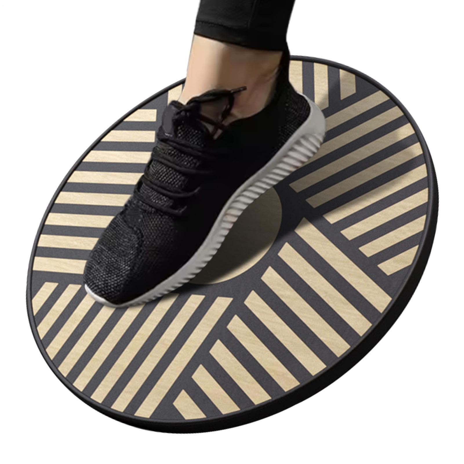 Wobble Balance Board, Wooden Core Stability Trainer, Anti Slip Balance Deck Equipment, Strength Training Ejercise Board, Fitness Tool, for Athletes Men Adults Seniors Gym Workout Use