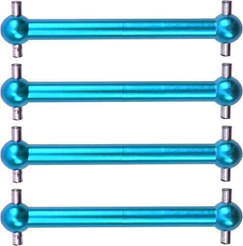 Paquete de 4 ejes de transmisión CVD de aleación de aluminio Vgoohobby compatible con Tamiya TT02B TT-02B 110 RC Car Upgrades Parts (azul)