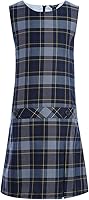 Vista 1 de Tommy Hilfiger Vestido sin mangas a cuadros para niñas, ropa de uniforme escolar para niños