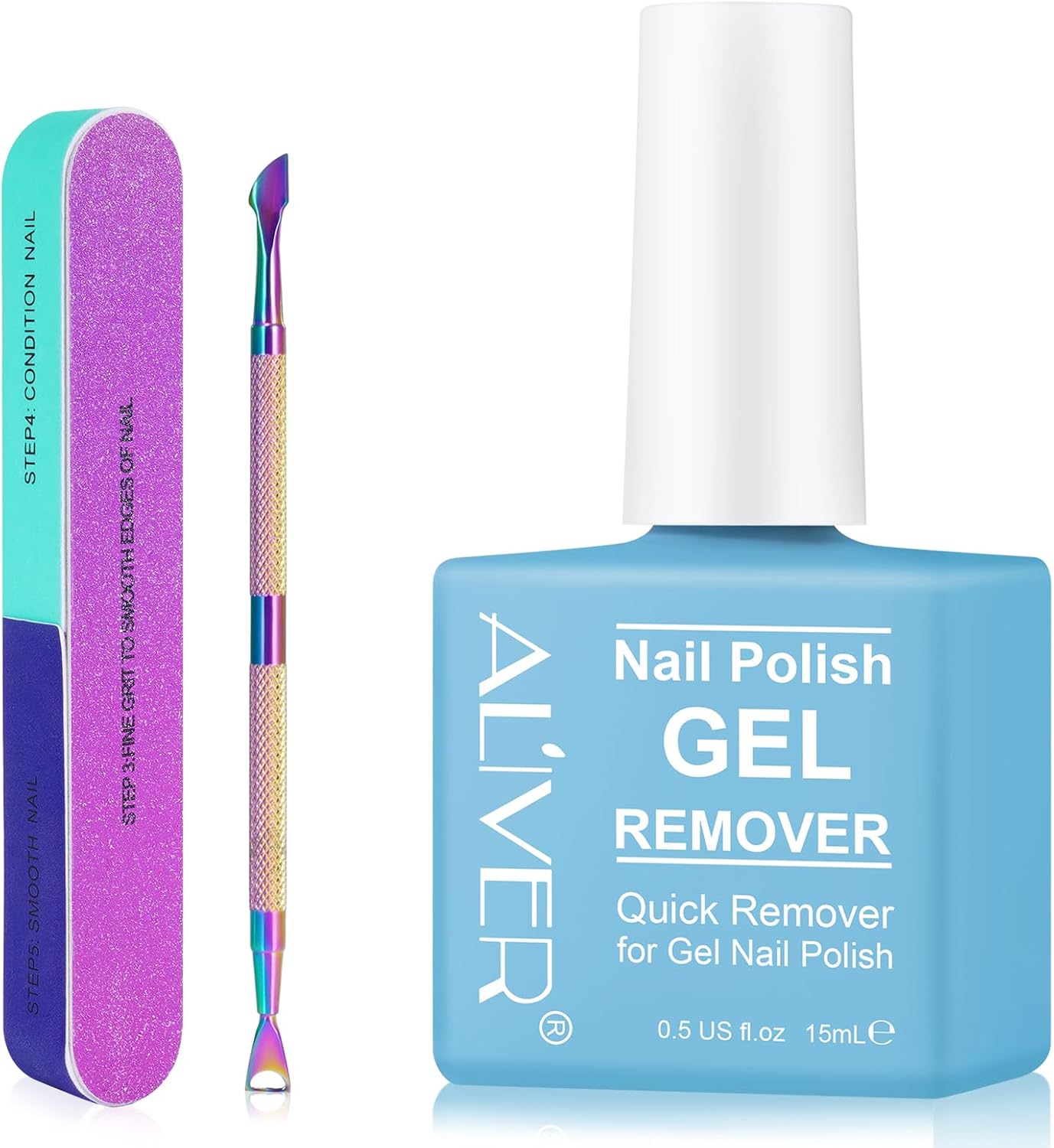 Gel Nail Polish Remover, Gel Polish Remover Quick & Easy Remove in 3