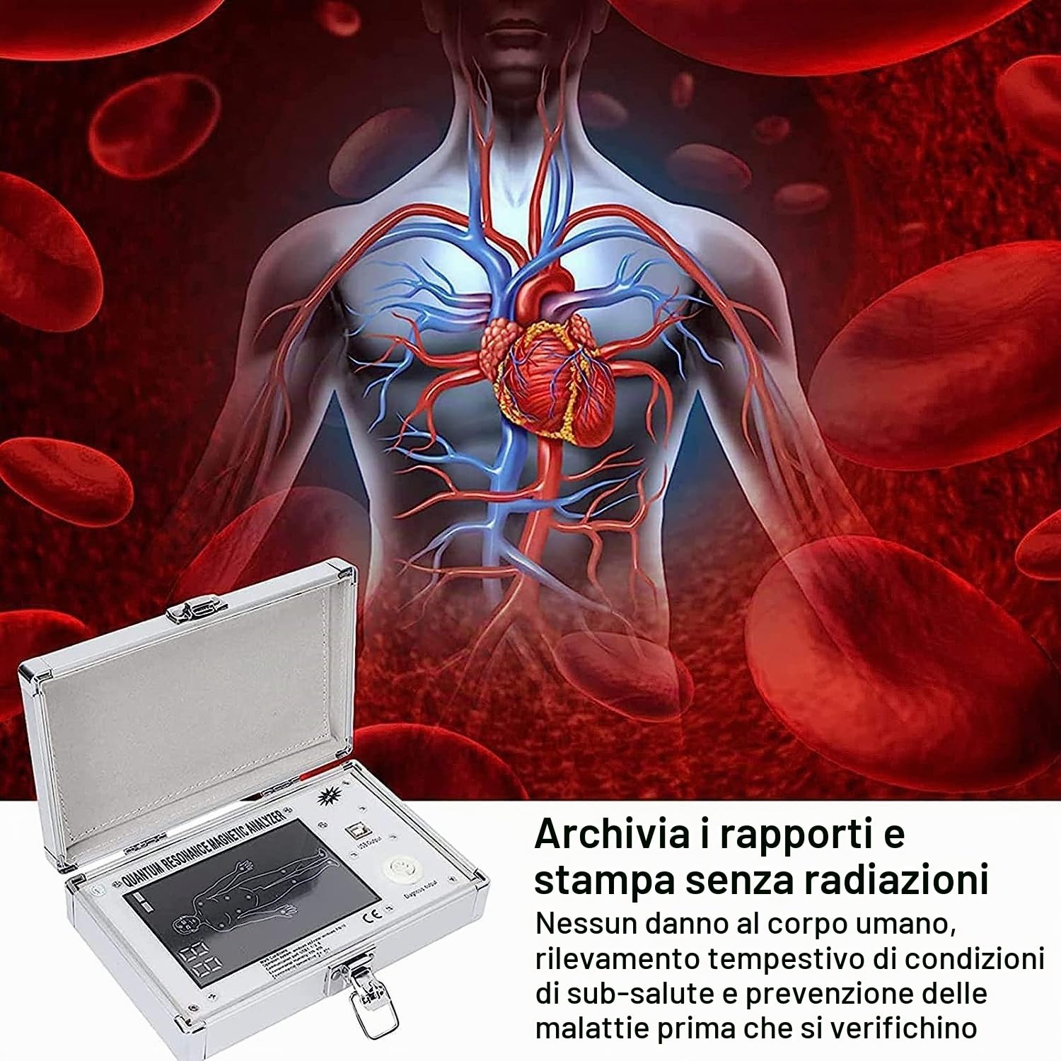 KardoL Analizzatore Quantistico di Magnetic Risonanza, Rilevatore Subhealth Analizzatore Elettrico Salute del Corpo per Windows, Test Rapido E Accurato della Salute Fisica