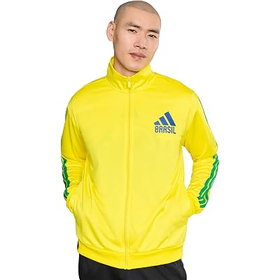 Мужская спортивная олимпийка Adidas Brazil OLP, ярко-желтая