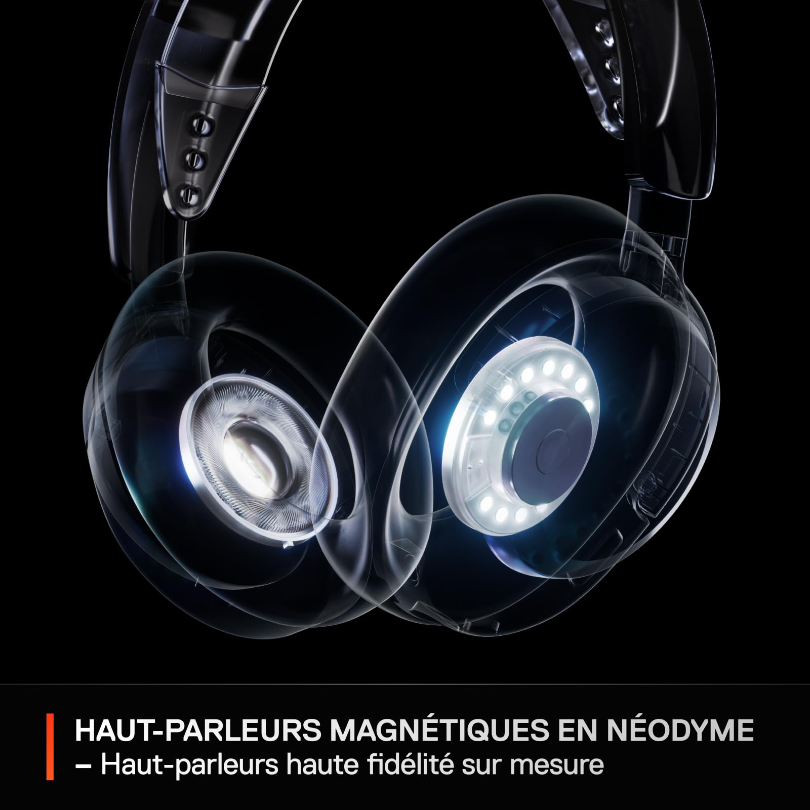 SteelSeries Casque Arctis Nova 3P Wireless - Appli Mobile Companion - Batterie 40h - Haut-parleurs magnétiques en néodyme - 2,4 GHz/Bluetooth - Micro détachable - PS5, PS4, PC, Switch, Mobile -Noir