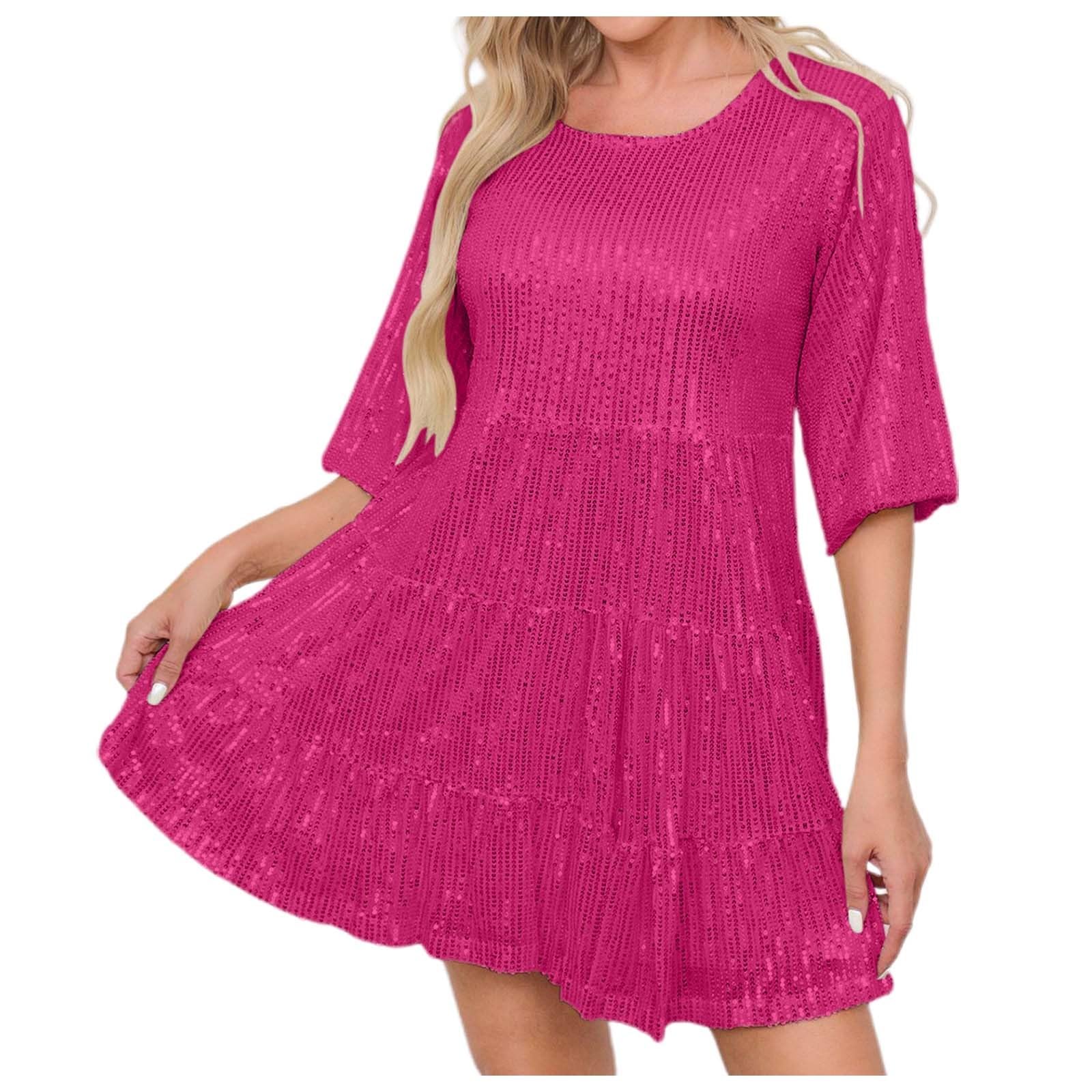 Ensemble jupe robe courte à paillettes pour soirée chic et décontractée - 5