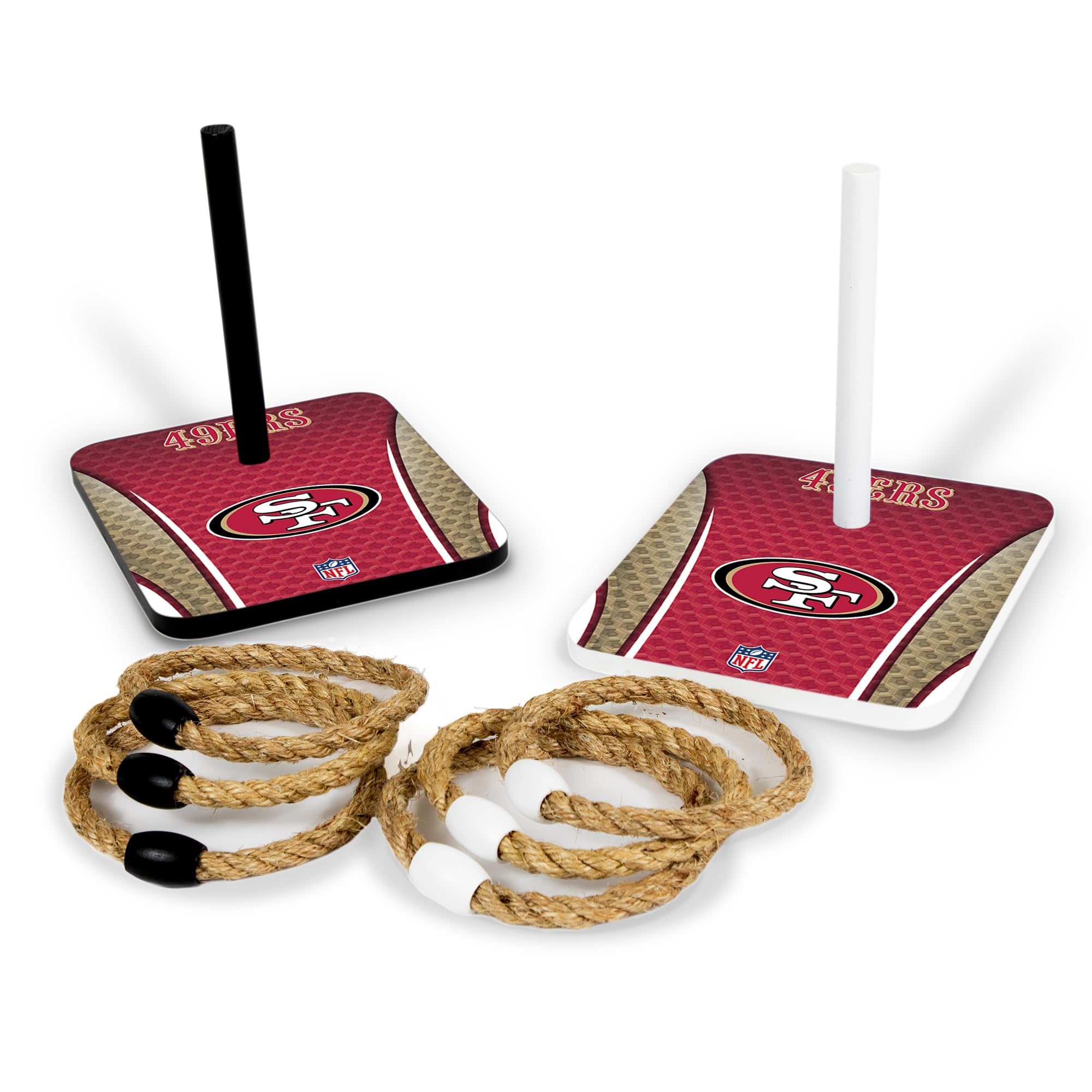 Solid Wood NFL Quoits Set with Direct Print HD Team Graphics – Tailgate Ring Toss Game – Great Gift for Any Football Fan! Ring Toss Family Outdoor Games for The Beach