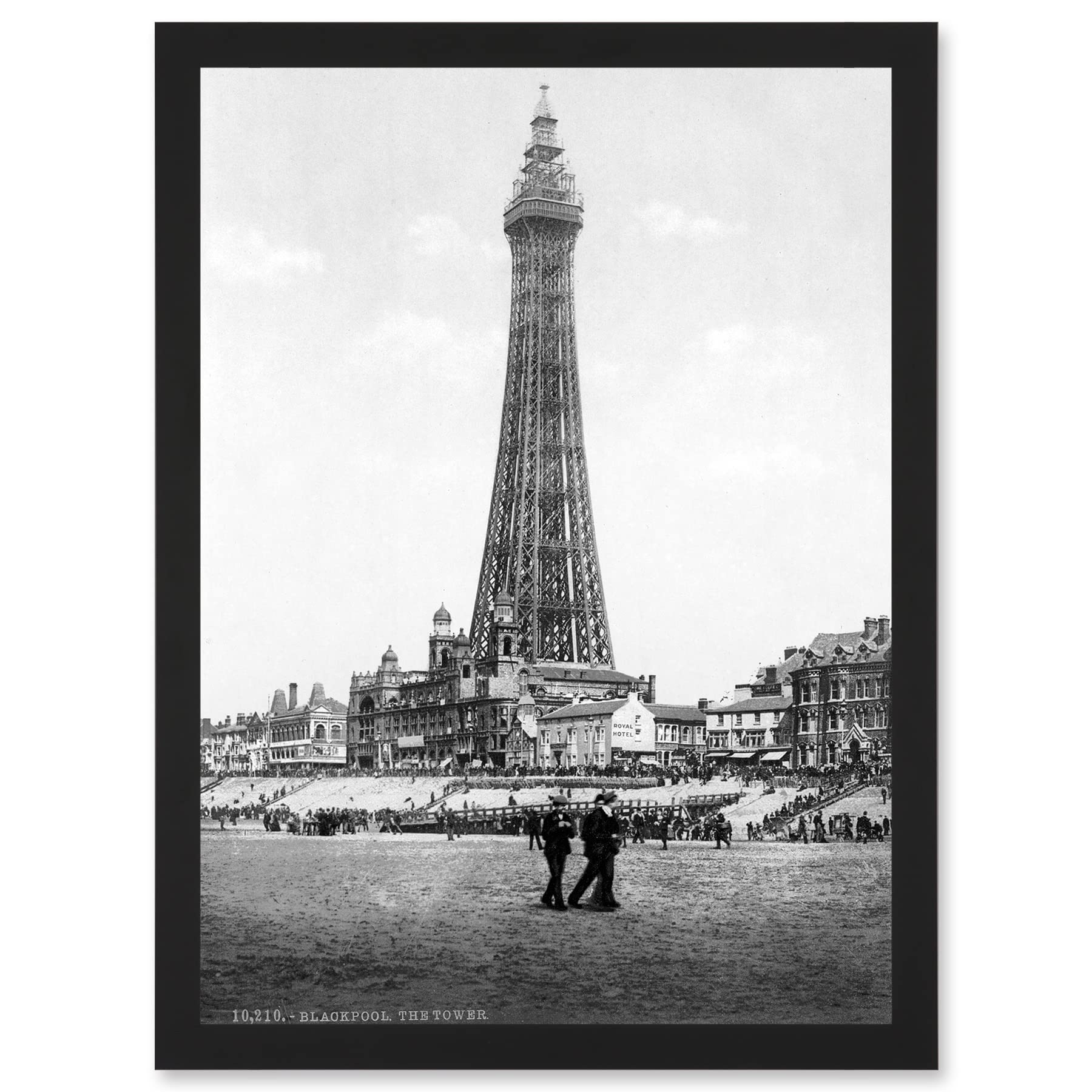 Artery8 Vintage Photo Blackpool Tower England Uk History Wall Art PrintA4 Size from B&Q