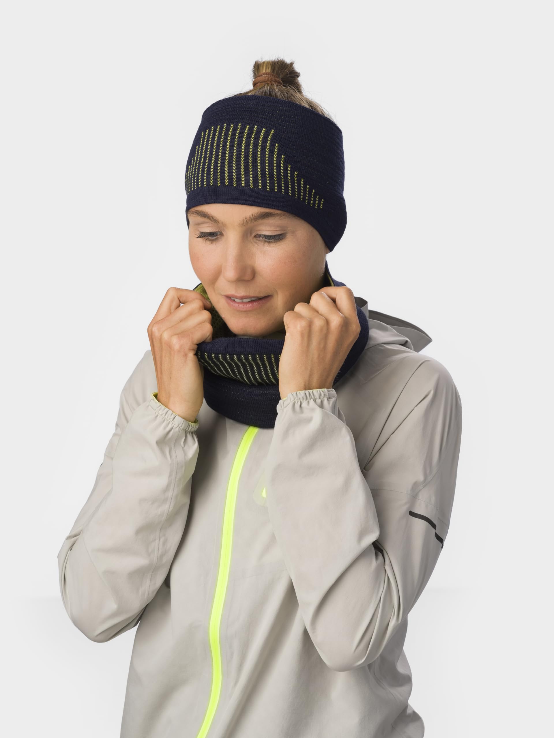 Eisbär Stirnband Herren & Damen Active blau - Merino Sport Stirnband