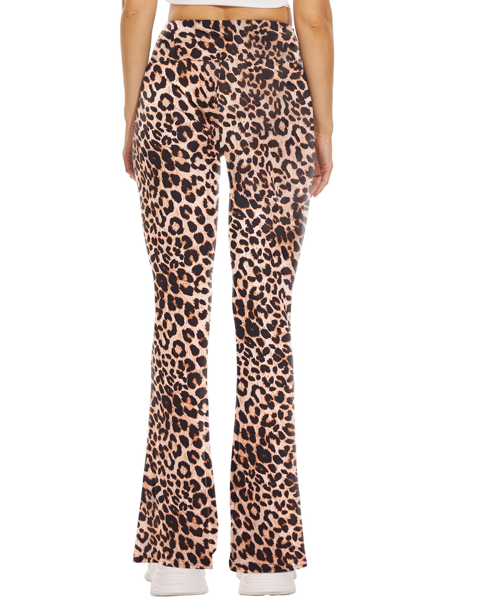 Sundwudu Pantalones de yoga acampanados negros para mujer, leggings suaves de cintura alta con corte de bota, pantalones altos y largos para mujer