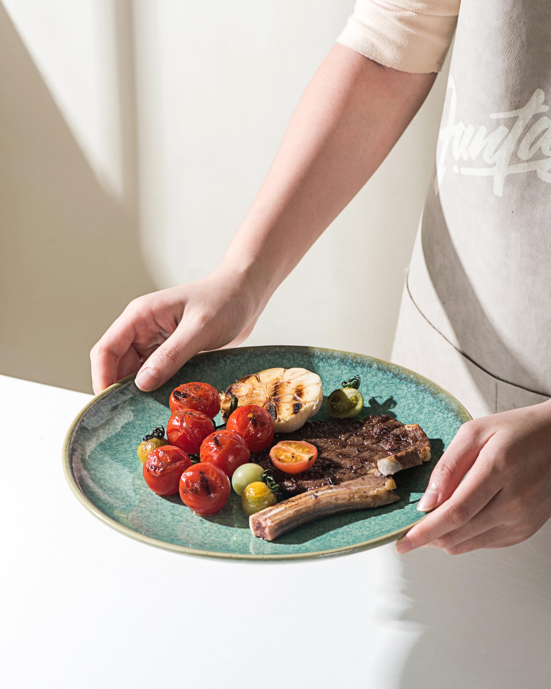 Amazon.com | HENXFEN LEAD 10 Inch Dinner Plates Set, Porcelain
