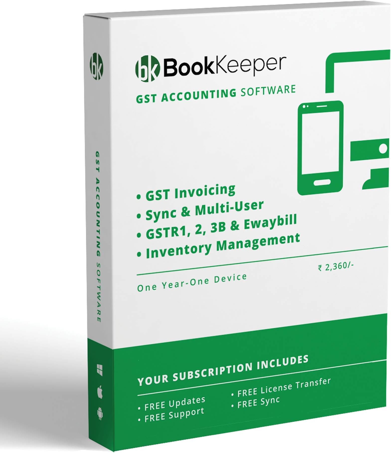 Book Keeper Accounting Book Keeper App - GST Accounting Software - One Device Yearly
