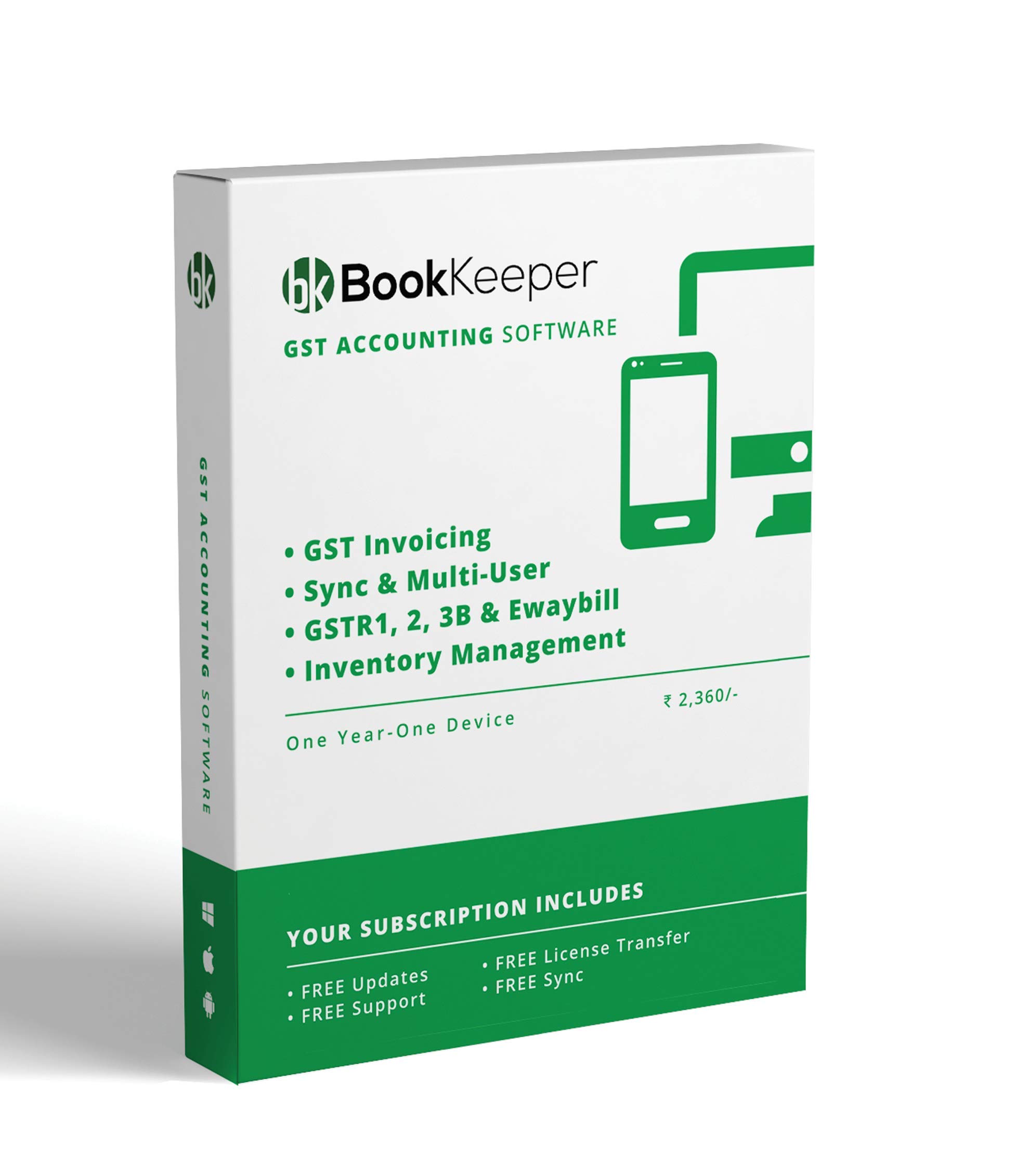Book Keeper Accounting Book Keeper App - GST Accounting Software - One Device Yearly