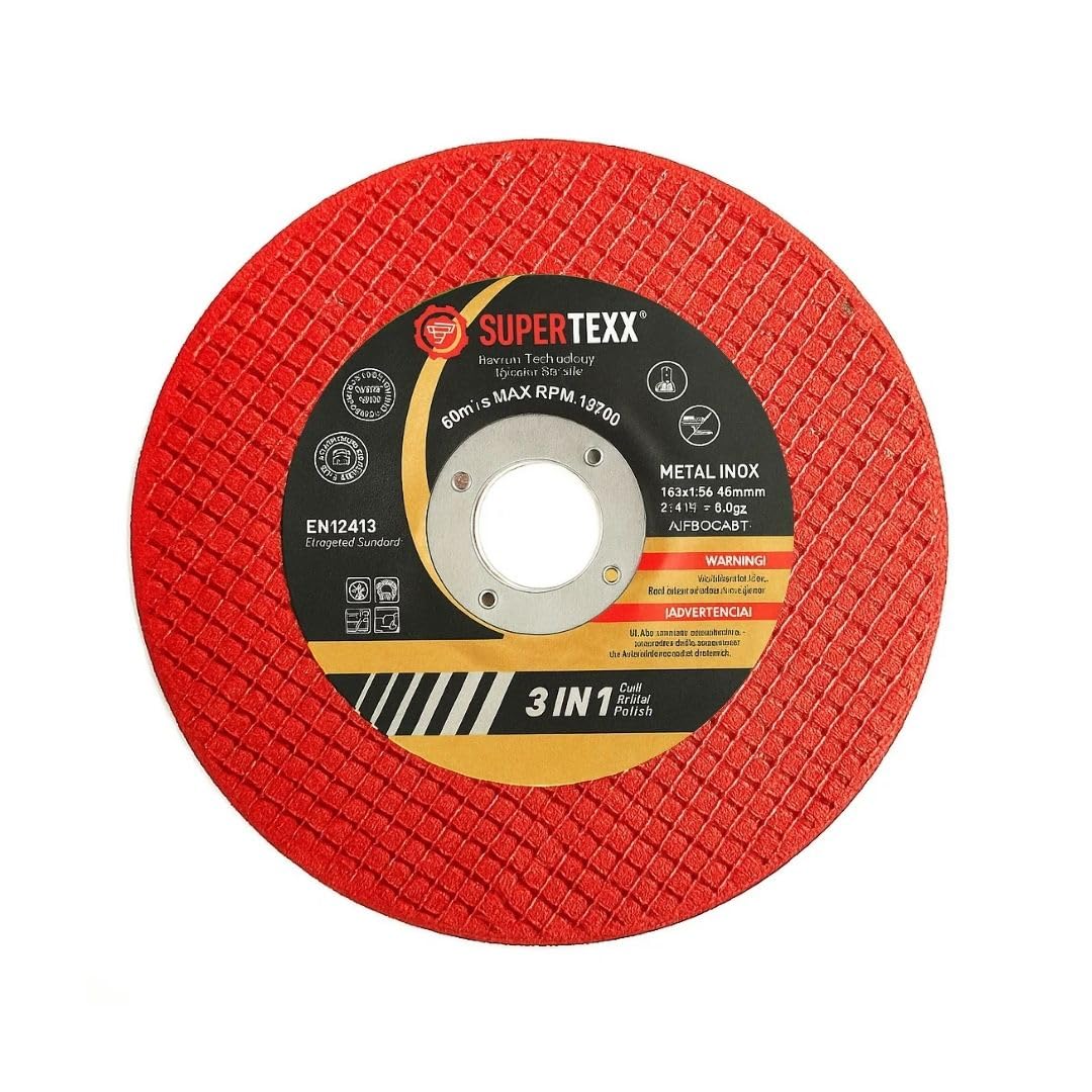 SYPERTEXX 4-Inch Double-Net Cut Off Wheels | 3-in-1 Cut, Grind & Polish | Heavy-Duty Metal & Stainless Steel Cutting Disc for Angle Grinder | High Speed 19,700 RPM (Red, 50 Pcs, 36, Aluminium Oxide)-picture-26