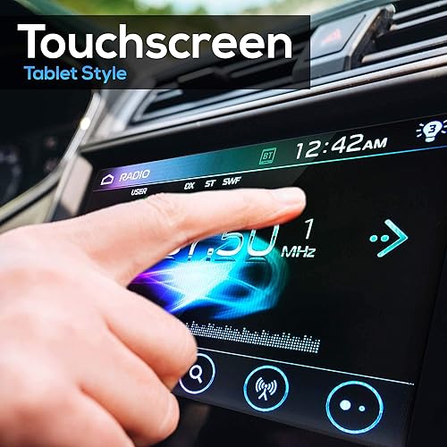 Miniatura 2 de Pyle Reproductor estéreo de coche con Bluetooth en el tablero de DVD doble DIN Receptor de pantalla táctil estéreo con USB/SD, MP3, reproductor de