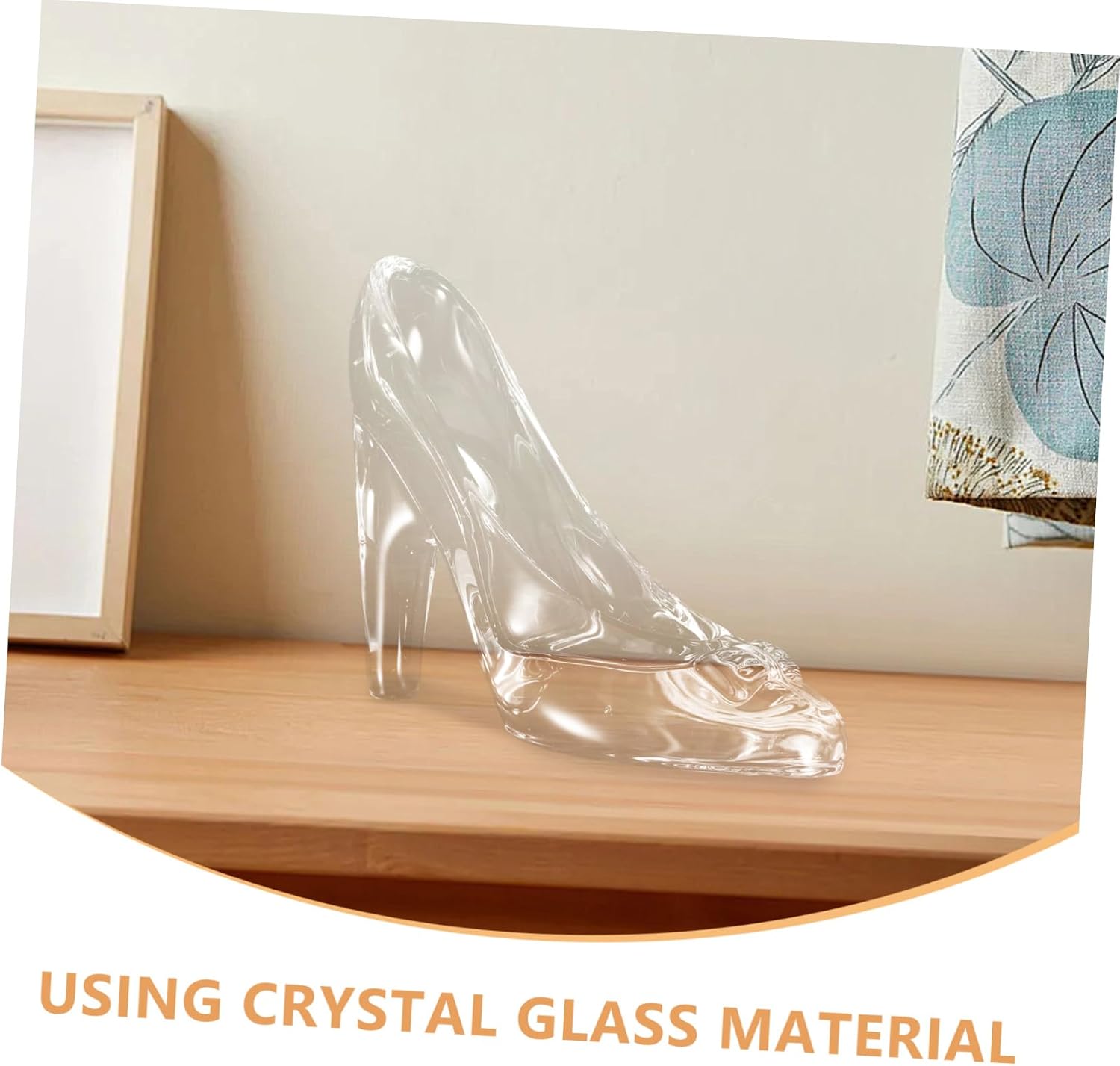Cabilock Glass Crystal High Heel Shoe Ornament Elegant Decorative Figurine for Weddings Birthdays and Princess Bedrooms Collectible High Heel Shoe Decoration for Girls and Women