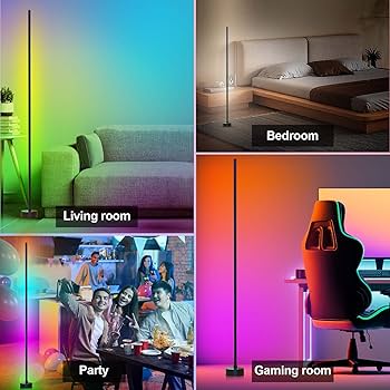 Miortior Corner Floor Lamp, 2 Pack LED Corner Lamp with App