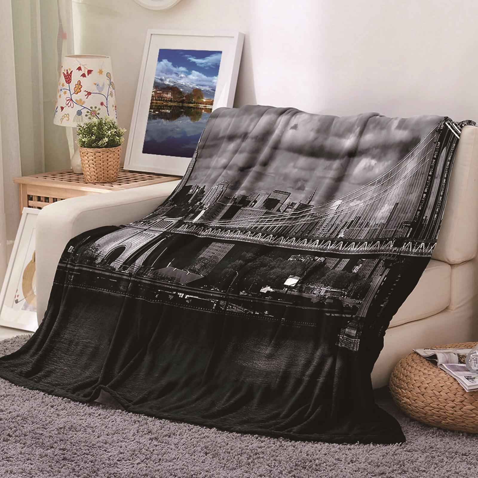 Couverture plaid en flannel pour des soirées cocooning réussies sur le canapé