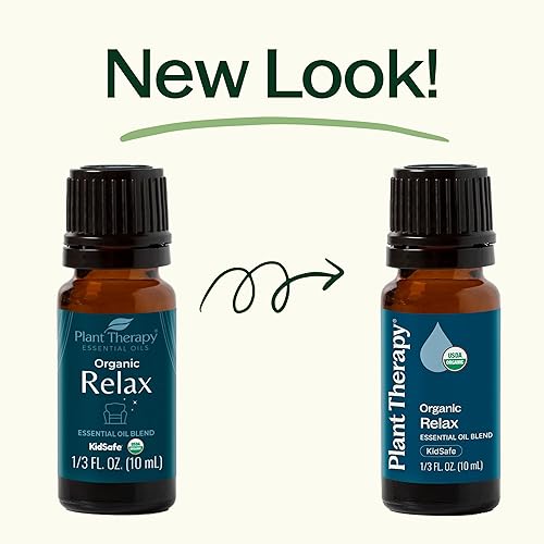 Miniatura 6 de Plant Therapy Mezcla de aceites esenciales Organic Relax 100% puro, sin diluir, aromaterapia natural, grado terapéutico, 0.3 fl oz (13 oz)