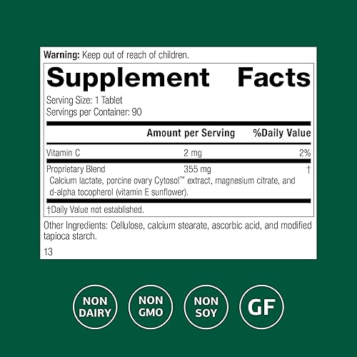 Miniatura 2 de Standard Process Ovex P - Suplemento integral para la salud de la mujer con lactato de calcio, citrato de magnesio y vitamina C, sin gluten, 90