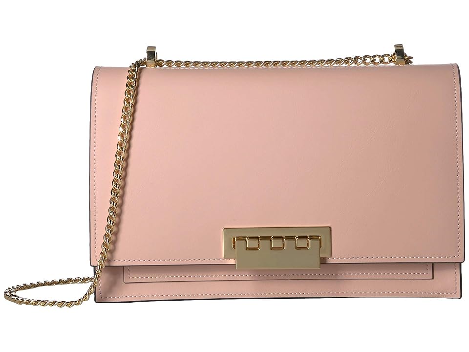 

ZAC Zac Posen Earthette Large Chain Shoulder Solid with Contrast Edge (Apricot) Handbags, Orange