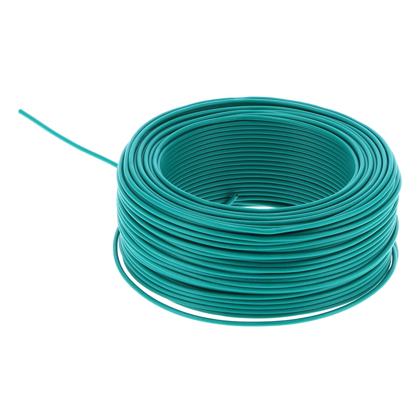 Oumefar Cable Aislado Recubierto de PVC Verde BV-1x1 para Aplicaciones Eléctricas Conductor Flexible de Cobre Rojo de 7 Núcleos de 100 M