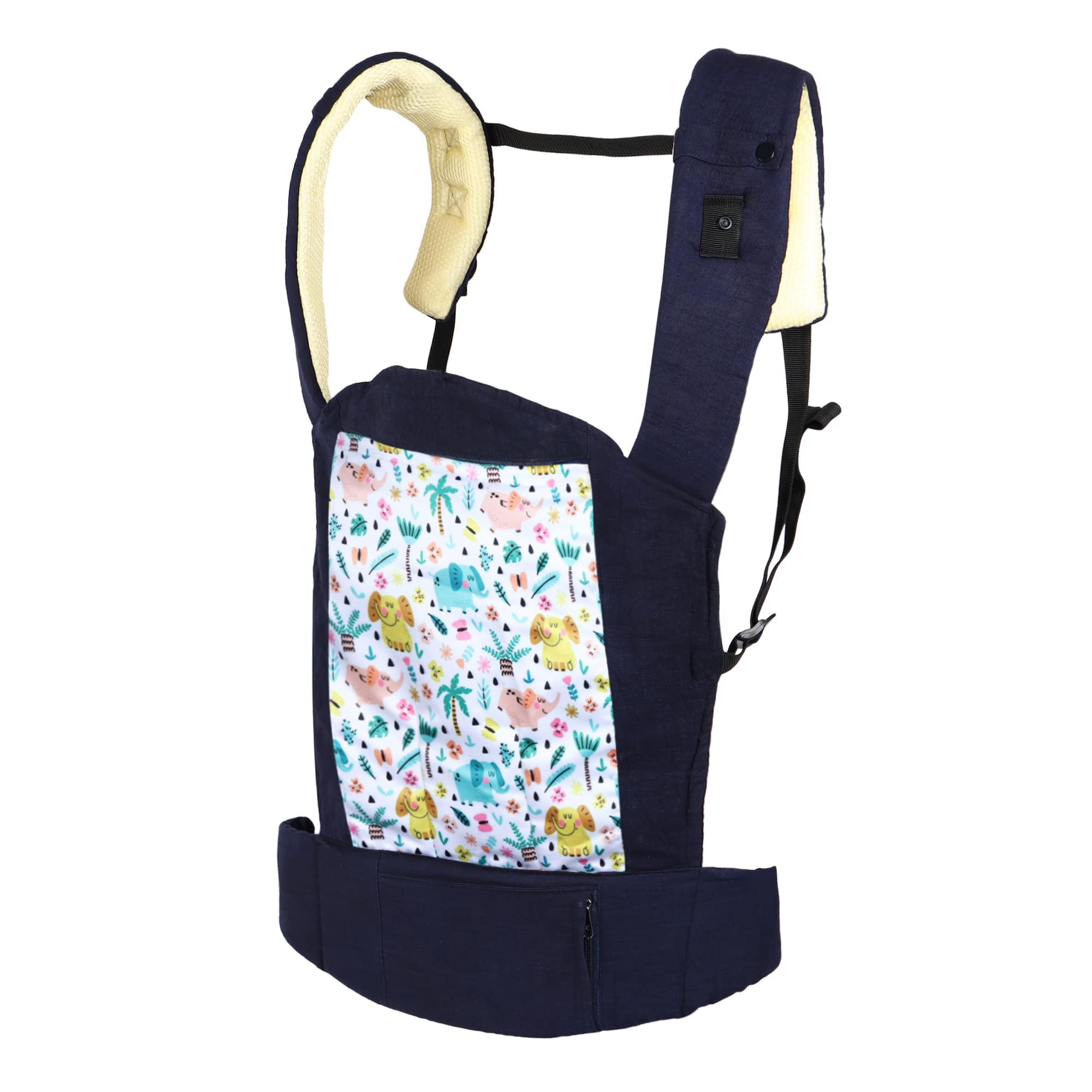 Chinmay Kids Printed Baby Carrier Bag In 3-In-1 Ergonomic Adjustable Sling Kangaroo Design For Infant Child And Mother Travel-0 To 2 Year (Art2),Black-image-47