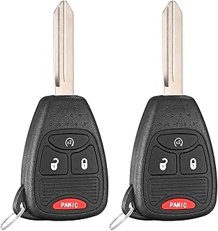 2 PCS Key Fob Replacement Fits for Jeep Wrangler 2009 2010 2011 2012 2013 2014 2015 2016 2017 2018 Compass Patriot 2010-2017 Car Keyless Entry Remote OHT692713A