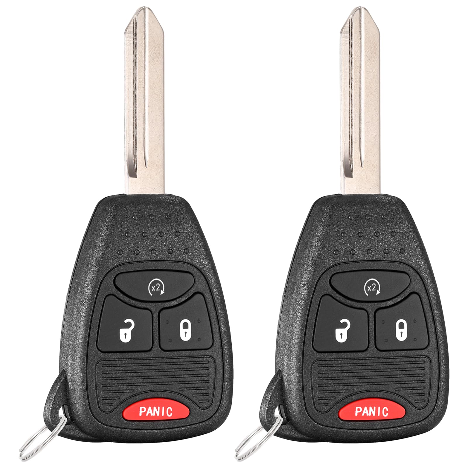 2 PCS Key Fob Replacement Fits for Jeep Wrangler 2009 2010 2011 2012 2013 2014 2015 2016 2017 2018 Compass Patriot 2010-2017 Car Keyless Entry Remote OHT692713A
