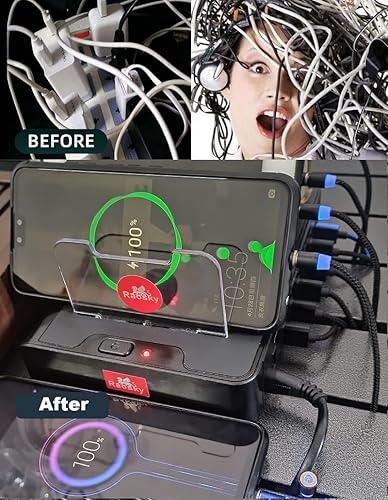 Miniatura 2 de Raosky Serie de carga magnética (micropuntas), solo 4 micro puntas sin cable USB trenzado de nailon, sin cables de carga.