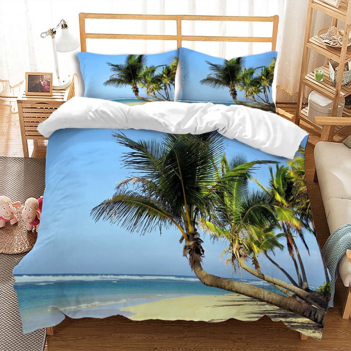 Bohemian Duvet Cover King, 3 Pieces Soft Lightweight Microfiber Duvet Cover Set, Colorful Tribal Bedding Comforter Cover Set with Zipper Ties, 1 Duvet Cover and 2 Pillowcases