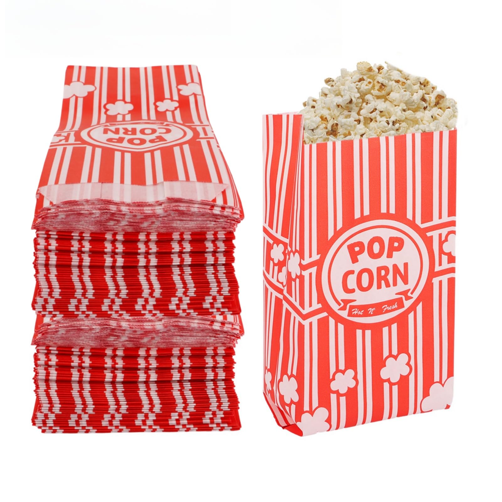 Bolsas para palomitas de maíz antirrotura de 21 cm para servir snacks sin derrames